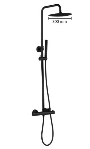 censuur Opwekking Zuinig Opbouw regendouche mat zwart - Best Design Paris - Thermostatisch 30 cm -  Badkamermeubel outlet